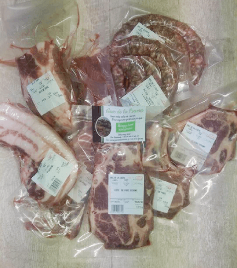 Nos colis de viande fraîche de Porc - GAEC de la Coumes